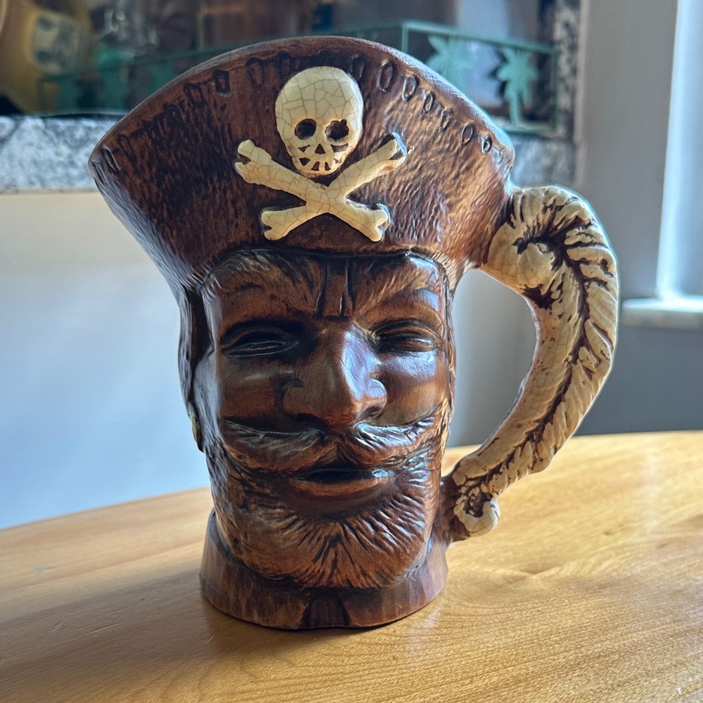 Vintage Treasure Craft 1970’s Pirate Ceramic Mug tiki nautical